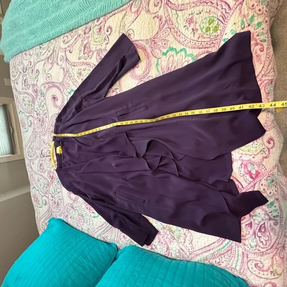 Chic Long Purple Blazer 3x - Picture 4 of 13